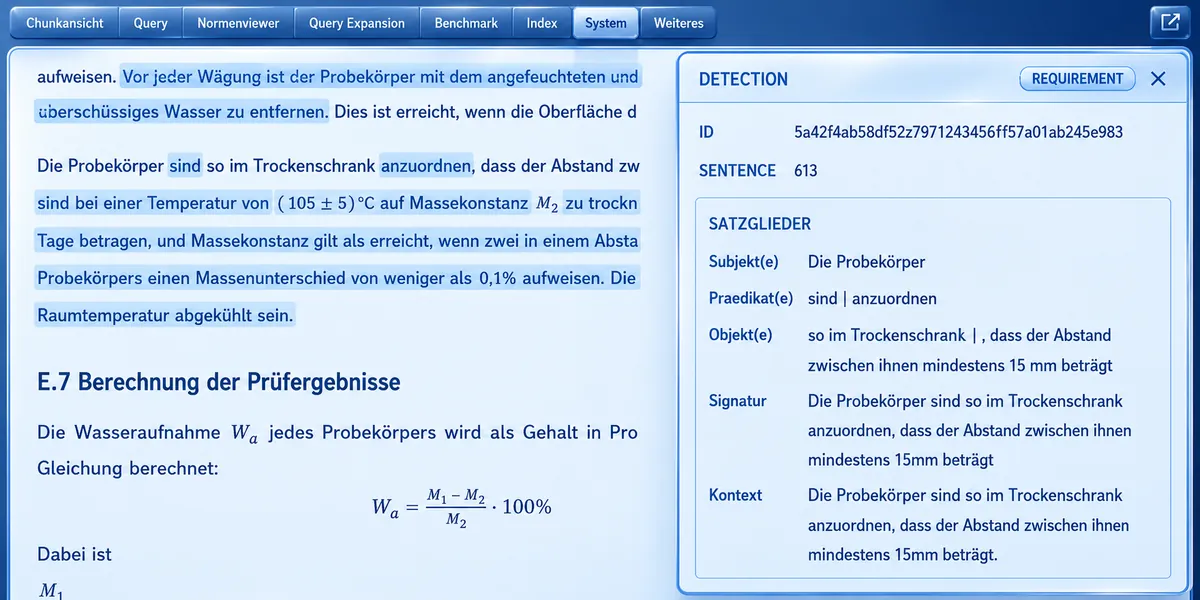 NLP-Extraktion für DIN-Normtexte